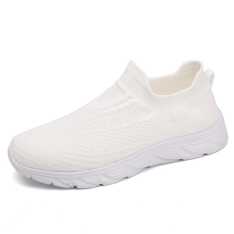 Сетчатые носочные кроссовки Slip-On из Flyknit, унисекс - Дышащая спортивная обувь большого размера
