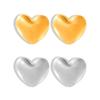 Серьги-гвоздики Wind Peach Heart Exaggerated Design Smooth Surface Non-blowning Earrings 18k Gold Titanium Steel Earrings Women