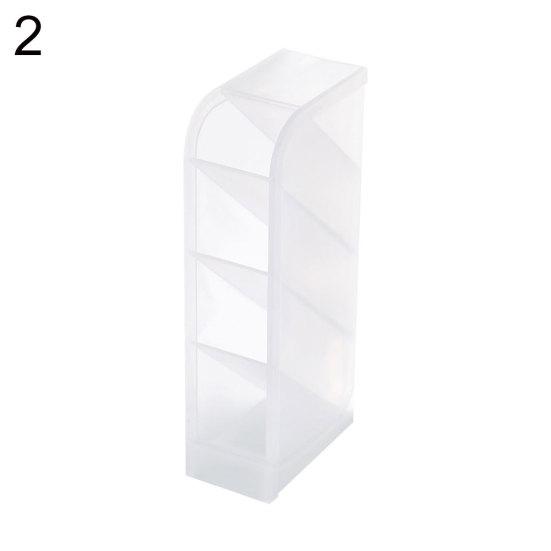 Desktop Transparent Makeup Brushes Pen Storage Box Cosmetics Tools Holder Case