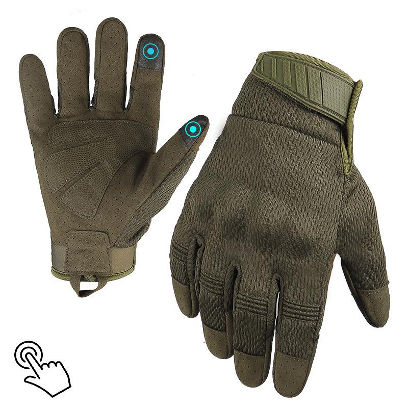 Outdoor Sports Tactical Gloves Riding Non Slip Motorcycle Racing Mountain Climbing Gloves Men's Touch Screen Breathable