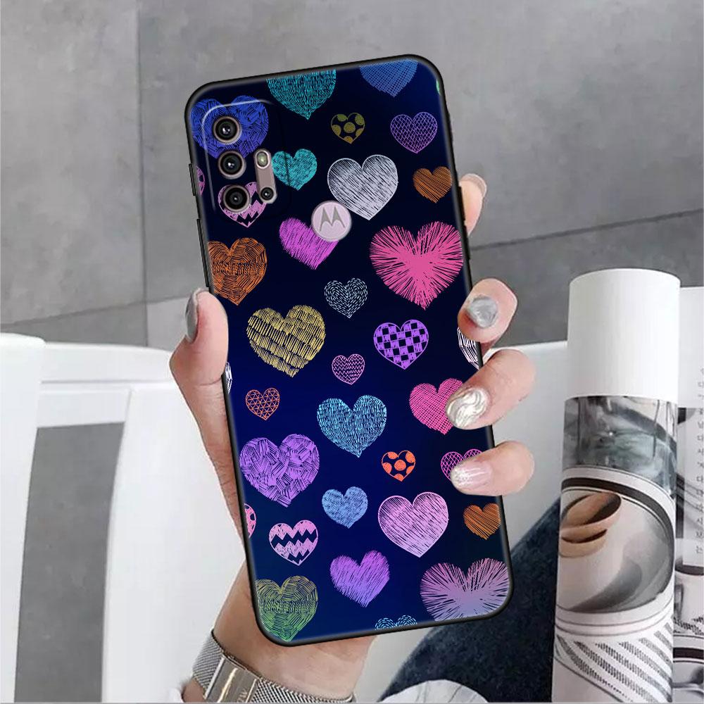 Чехол для Motorola G30 G60 G9 Play One Fusion Plus Edge 20 G8 Power Lite G22 G50 G200 G51 G71 G31, чехол для телефона Love You Pink Hear