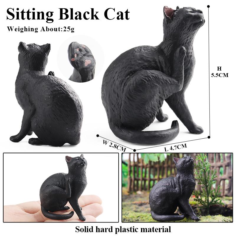 Oenux Cat Model Siamese Devon Rex Sphynx Ragdoll Persian Action Figure Cat Kitty Bobtails Figurine Cute Decoration Kids Toy Gift