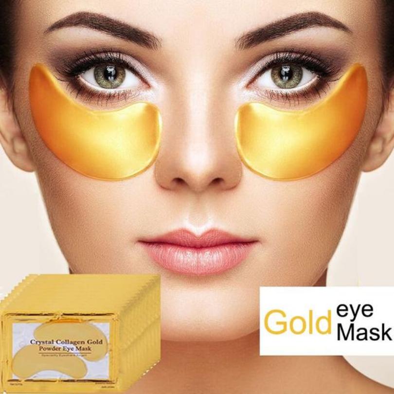 5 пар 24K Gold Collagen Eye Mask Антивозрастные патчи для глаз с гиалуроновой кислотой под маской для глаз