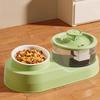 Диспенсер для воды и еды для кошек 2 в 1 Автоматическая кормушка для кошек 1 л Набор из фонтана для воды и миски для еды для кошек, живущих в помещении, и маленьких собак