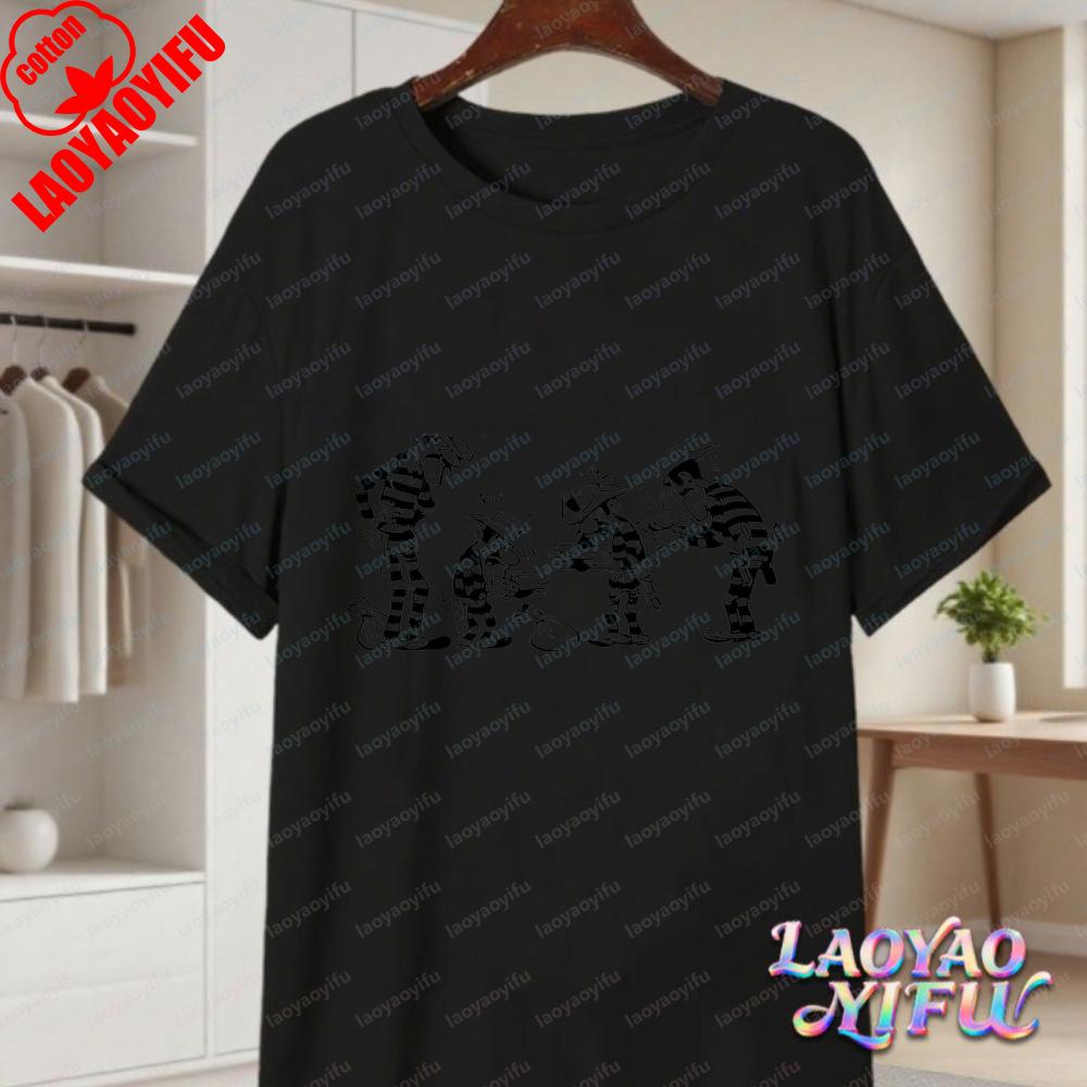 Lucky Luke Full Cast Print Casual Tops Playful Western Cartoon Cotton Tee Funny Vintage Classic Anime Shirt Trend Unisexs Clothing