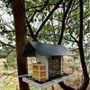 1pcsCreative Swing House Bird Feeder - Iron outdoor hanging decoration, suitable for gardens/terraces/yard