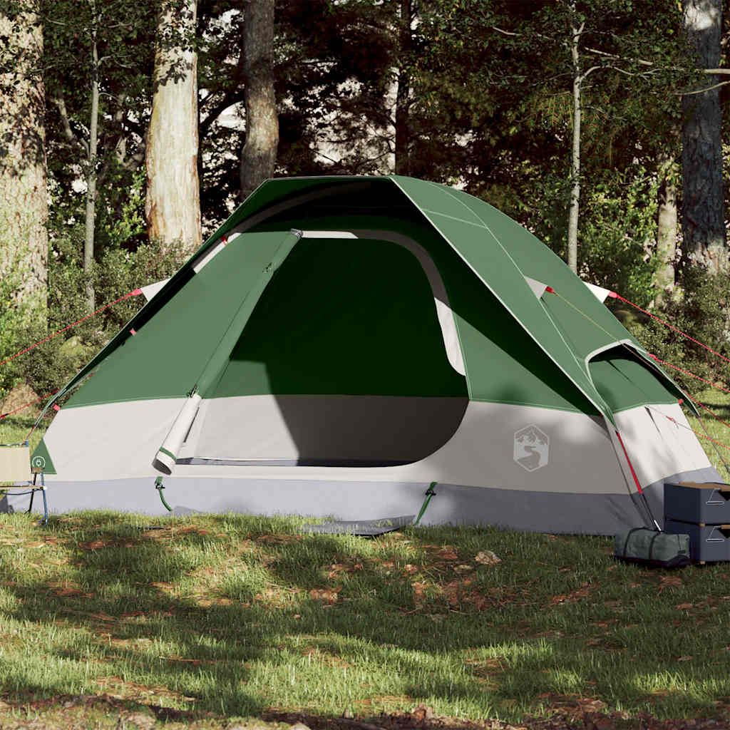 Dome Family Tent for 6 Persons Green Waterproof