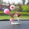 Car Decoration Cute Cartoon Couples car mirror accessories Action Figure Figurines Balloon Ornament Auto Interior Dashboard Gift