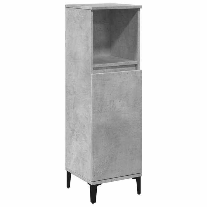 VidaXL Armoire de salle de bain gris béton 30x30x100 cm 857110