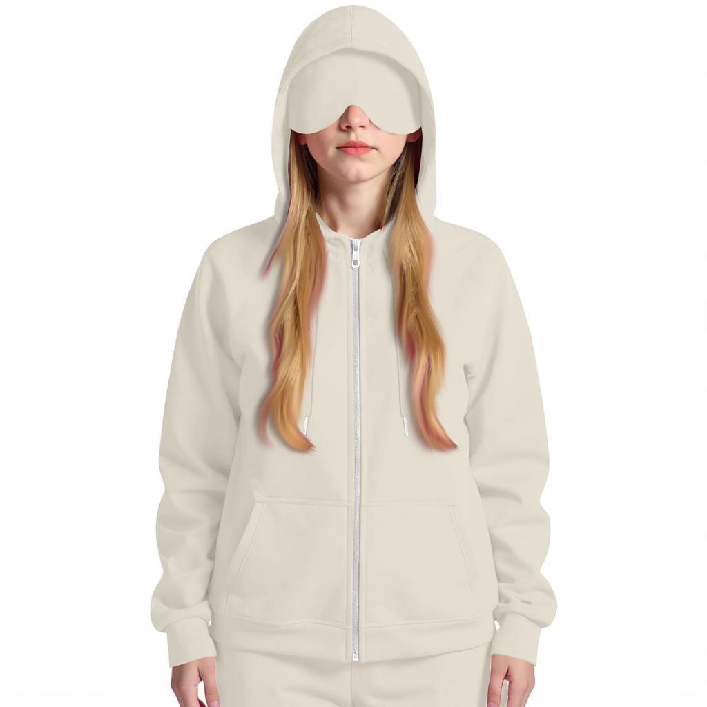 Женская и мужская модная повседневная толстовка, свободный кардиган на молнии, с длинным рукавом, куртка с капюшоном