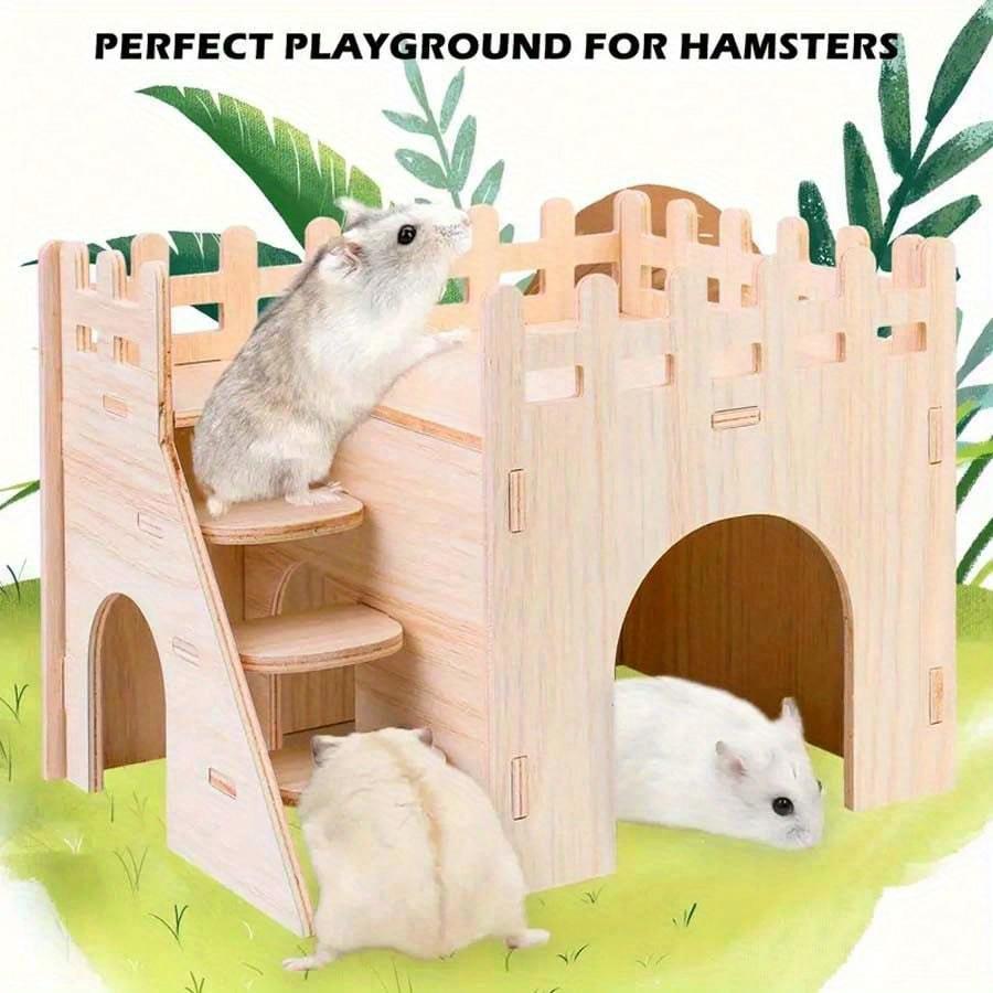 1 шт. Игрушки для хомяка, Домик-укрытие, Качели, Качалка, Тренировочные игрушки, Подходят для песчанок, мышей, карликовых хомяков