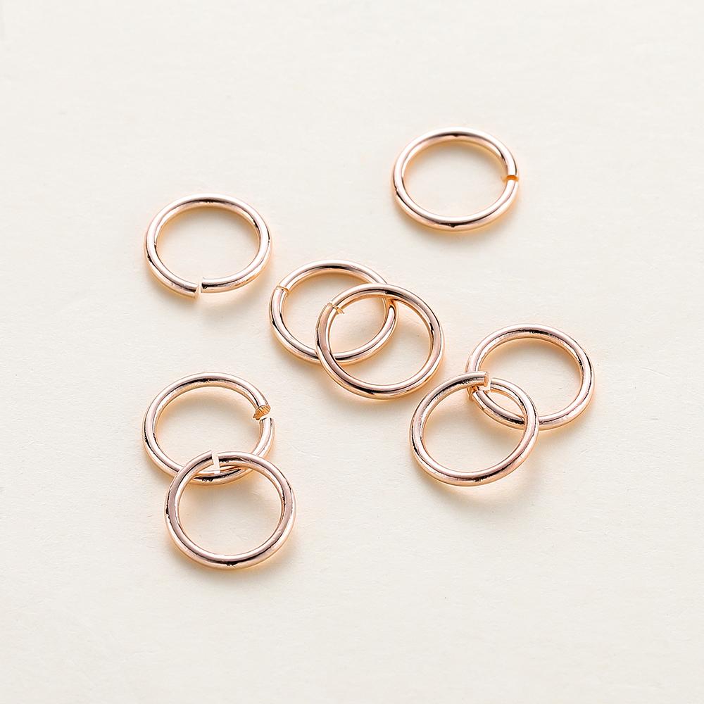 50-200Lot 14K 18K Gold Necklace Open Single Jump Ring Lobster Clasp Connector Split Ring Fitting Diy Jewelry Making Accessories