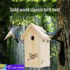 Ornamental Wooden Birdhouse: Outdoor Decorative Nest for Gardens
