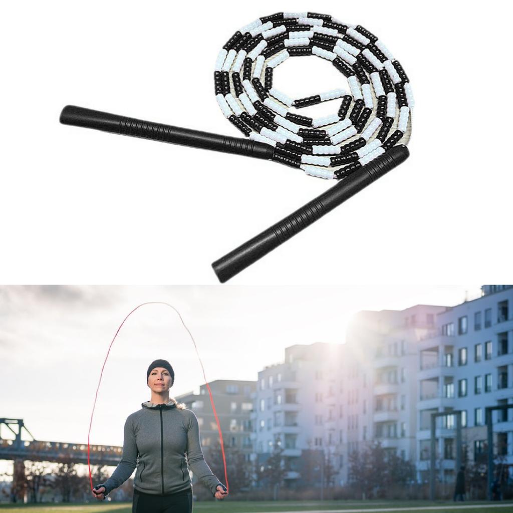 Скакалка пластиковая гибкая регулируемая мягкая проволочная для тренировок дома, черная