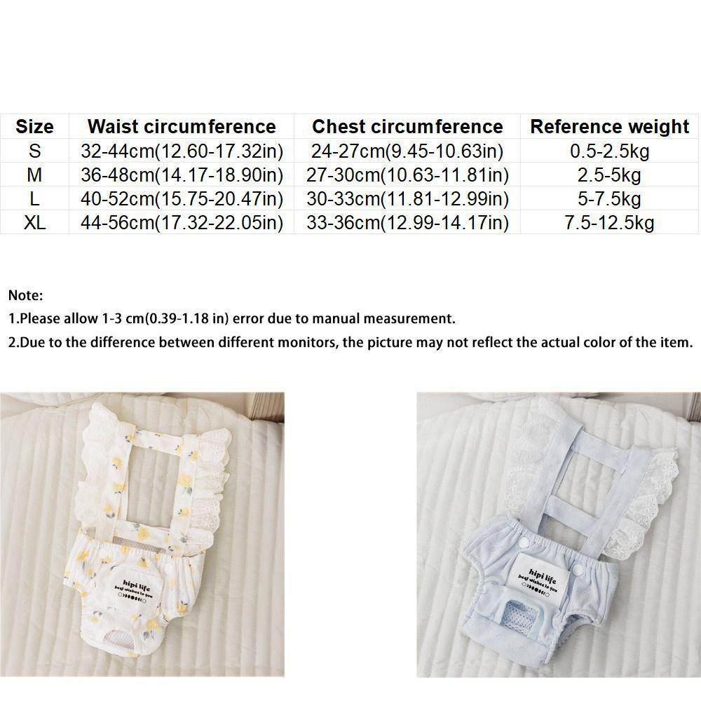 Dog Underwear Suspenders Style Dog Physiological Pants Adjustable Washable Pet Jumpsuit Breathable Female Dog Shorts Heat Cycle