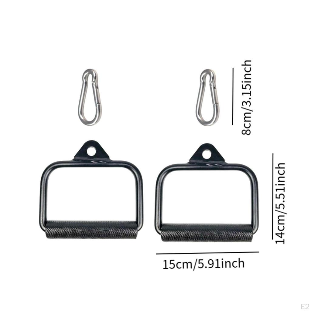 2Pcs Pulldown D Handle Fitness Equipment Arm Wrestling Exercise Cable Attachment Deadlift for