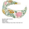 Mesh Yarn Wide Headband Retro Embroidery Flower Pattern Hair Hoop Soft Elastic Headband Hair Accessory