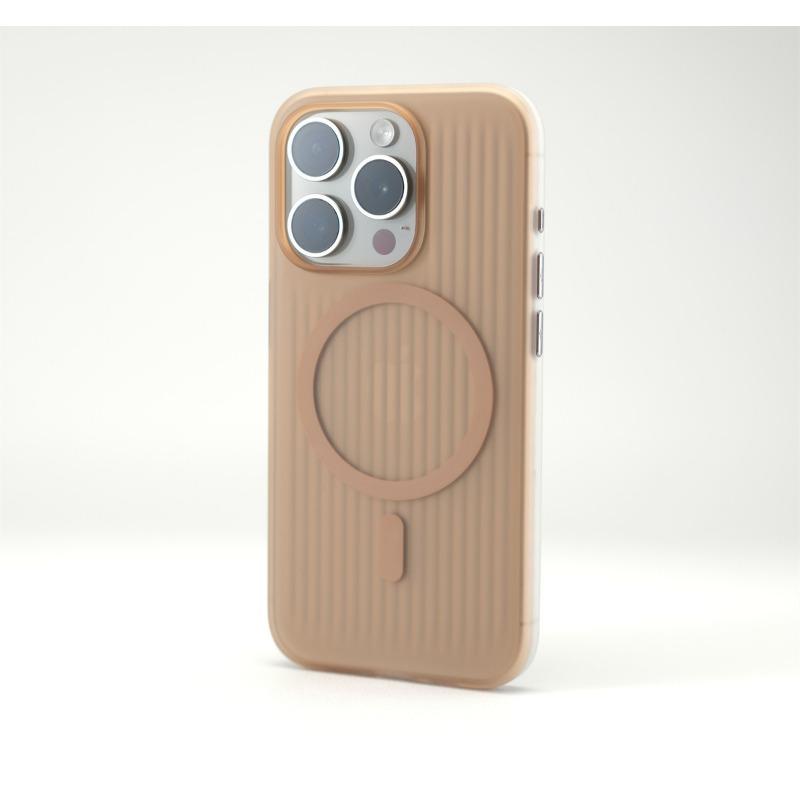 Advanced Corrugated Magnetic Suction Suitable for Apple 16proMax Mobile Phone Case Matte IPhone 15 Fall Protection Case 14