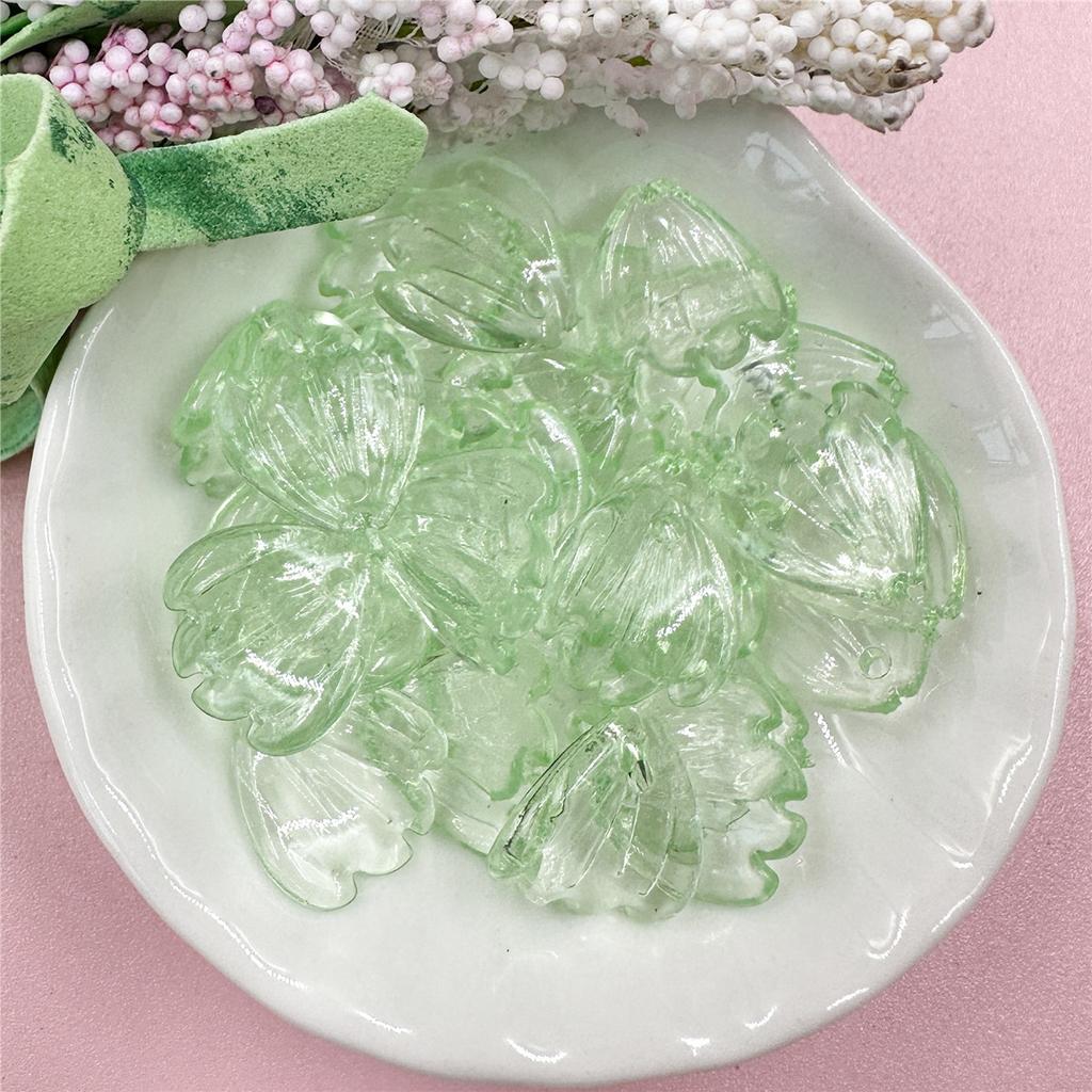 Home Party Supplies Acrylic 50pcs/set Loose Beads DIY Hair Jewelry Accessories Transparent Petal Beads for Earrings Necklace DIY Handmade Materials