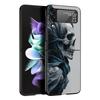 Жесткий чехол-бампер из поликарбоната с рисунком черепа для Samsung Galaxy Z Flip 7 6 5 4 Черная крышка для Galaxy Z Flip 3 Складной корпус Fundas Capas