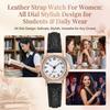 Leather Strap Watch For Women Small Dial Stylish Design Suitable For Students And Daily Wear