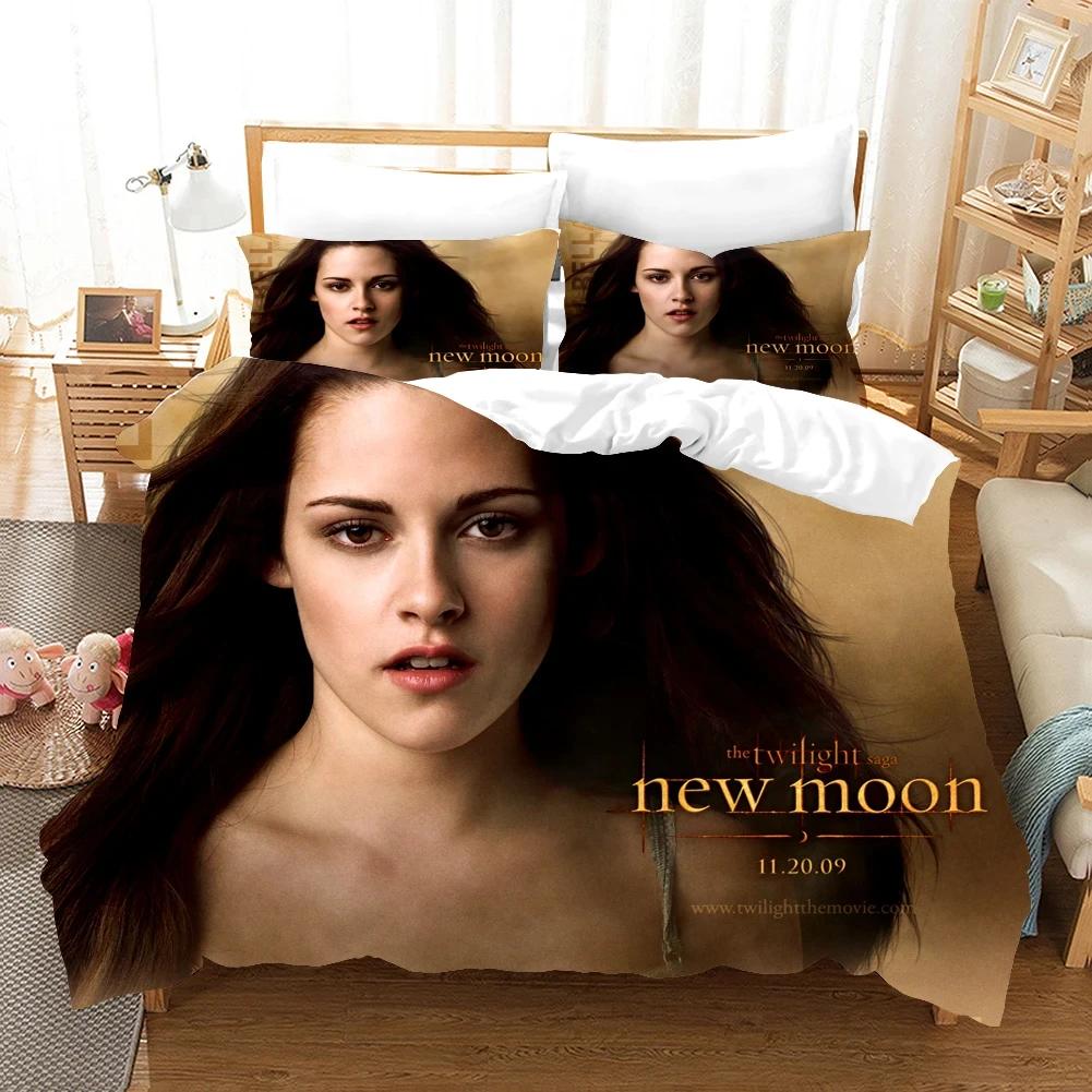 Комплект пододеяльника и наволочек «Сумерки», фильмы о вампирах, одинарный, кинг-сайз, полный, модный 3D комплект постельного белья для взрослых, постельное белье