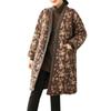 Ethnic Retro Plate Button Floral Cotton Coat For Women Autumn Winter Loose Large Size Medium Length Padded Jacket Tunic T1464