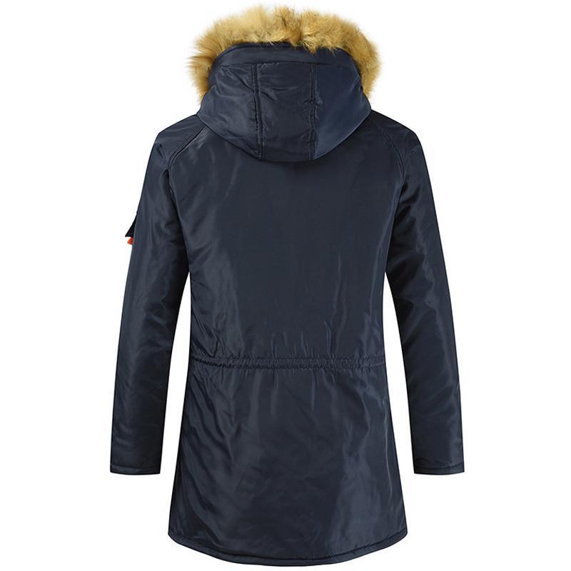 Мужская куртка с капюшоном с капюшоном и пузырьковым мехом Parker Зимние теплые толстовки с капюшоном и подкладкой