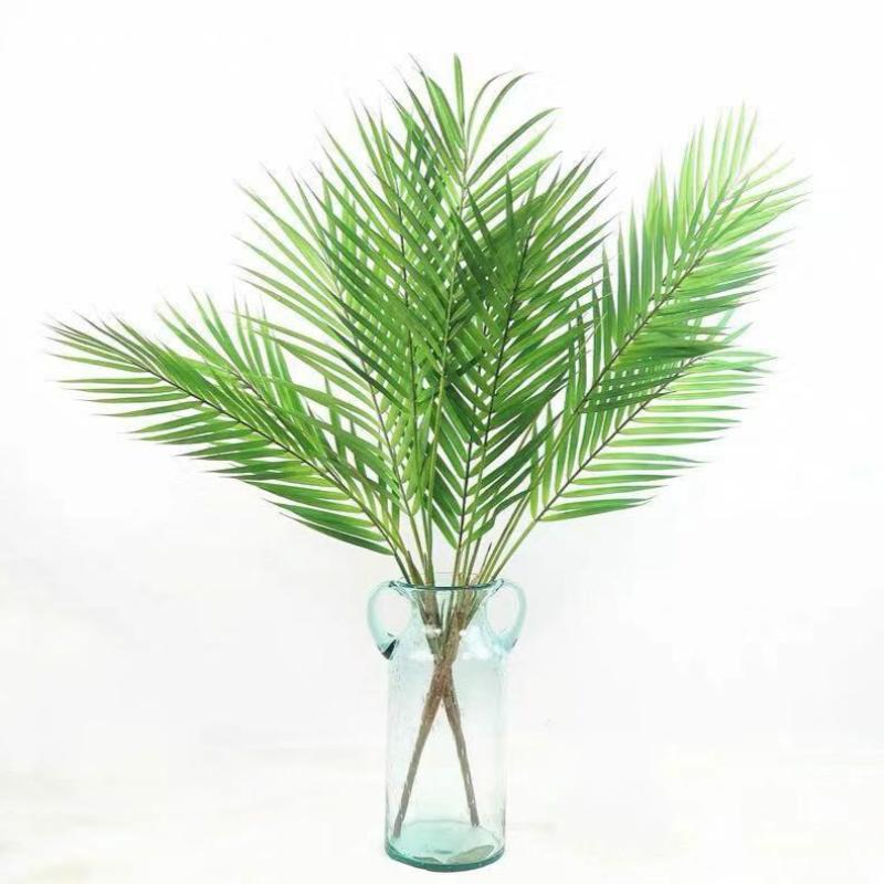1 шт., 9 листьев на куст, 33,4 дюйма, высокий искусственный пальмовый лист, зеленый пластиковый пальмовый завод, домашний декор, декоративный цветок, искусственное растение