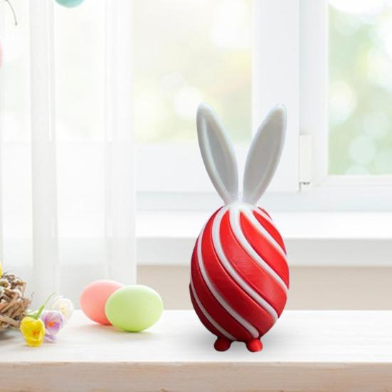 3D-печатное спиральное пасхальное яйцо Уникальная сенсорная игрушка-антистресс с ушками кролика для взрослых Снятие стресса Наполнители для пасхальной корзины Товары для вечеринок