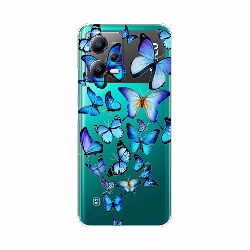 Чехол для POCO X5 Pro 5G Глобальная версия X5Pro ТПУ Силиконовый Мягкий Мультяшный Прозрачный Чехол для POCO x5 Обложка Прозрачный Раскрашенный Coque