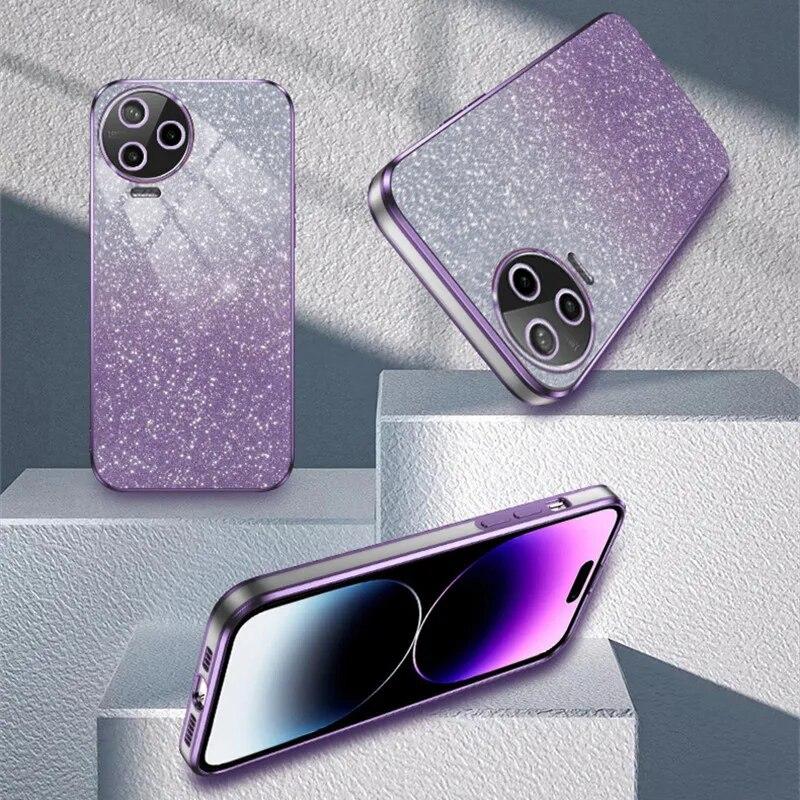 Роскошный чехол с градиентным блестящим покрытием для Infinix Note 12 Pro 20 30 Smart 8 7 Hot 30 30i Play Tecno Spark GO, силиконовая задняя крышка