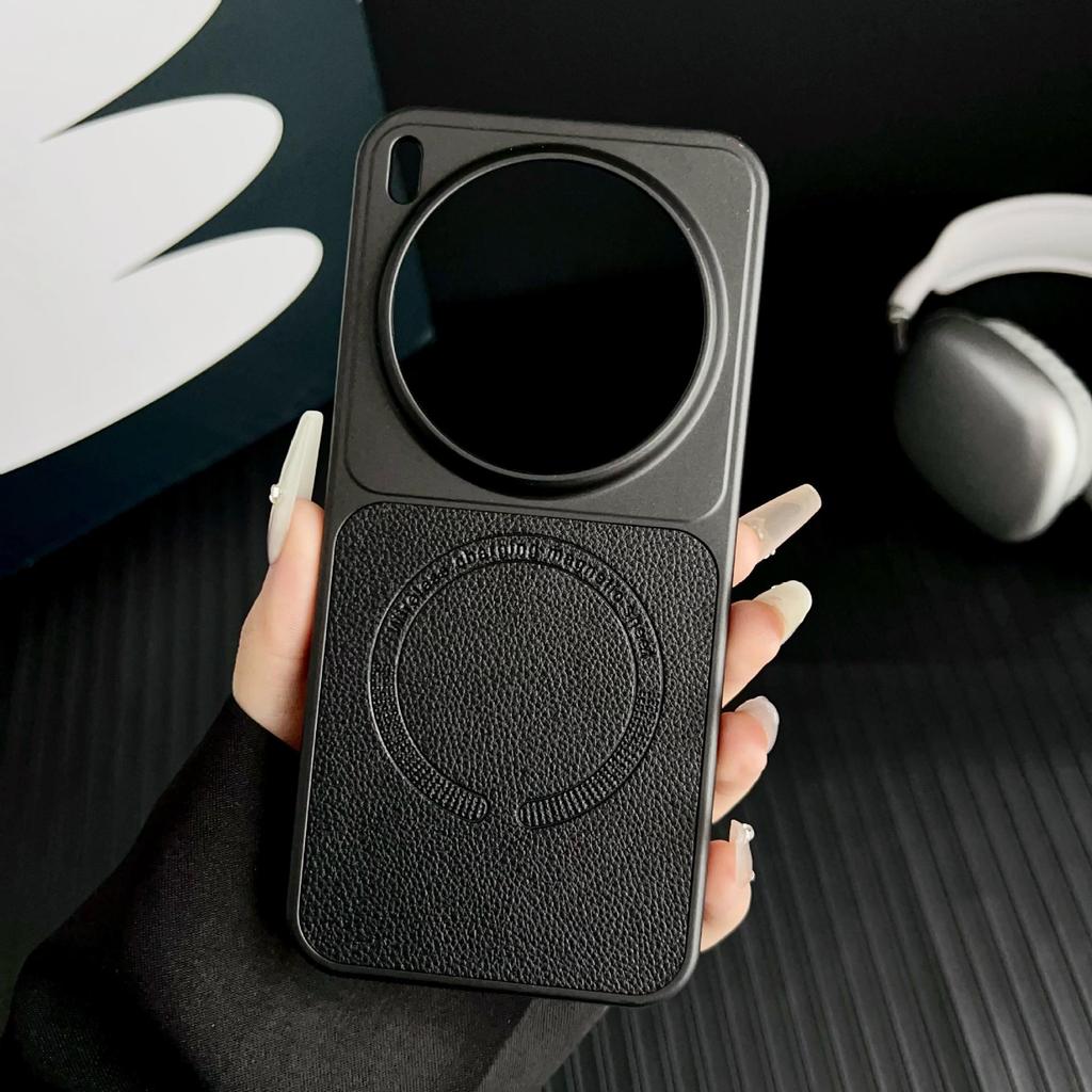 Магнитный чехол из искусственной кожи Honor Magic8Pro - Роскошный с текстурой личи X300Pro Ударопрочный чехол-защита