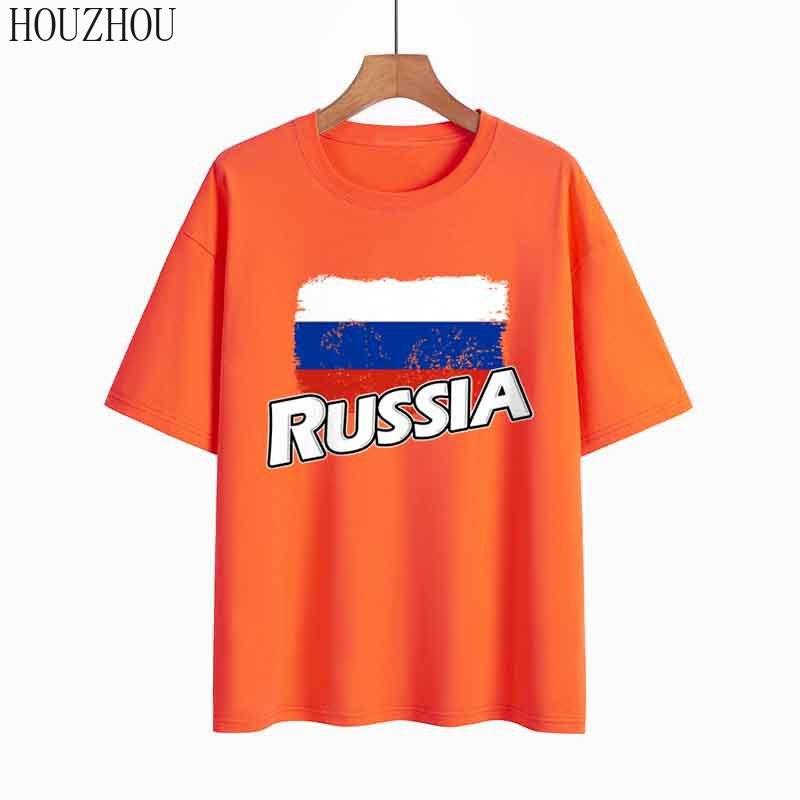 HOUZHOU Футболка с принтом унисекс, русский день победы, белая, классическая, повседневная, с коротким рукавом, летние Ulla Ins, топы больших размеров