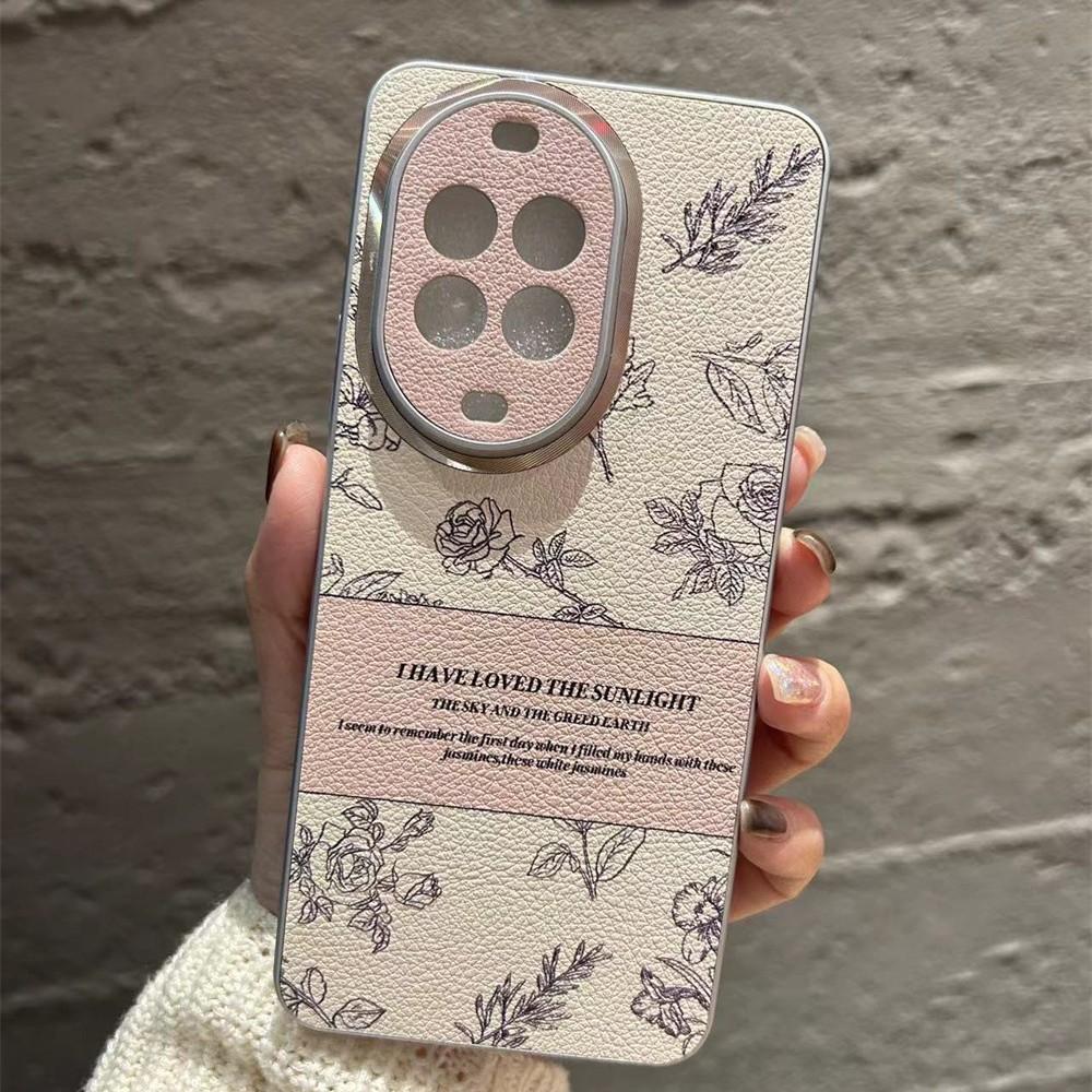 Розы в стиле Сяосянфэн подходят для чехла для мобильного телефона Huawei Pura 90 mate80Pro кожаный узор бабочка цветок любви мягкий чехол защита