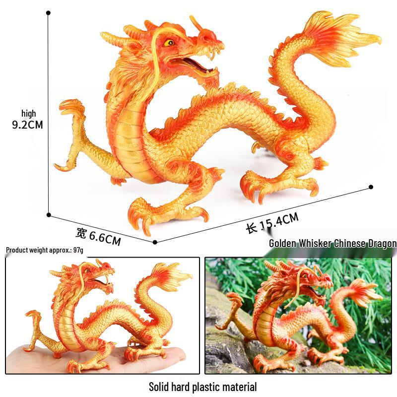 Dinosaur & Dragon Plastic Toy Set: Mythical Animal Figures for Kids