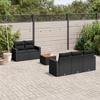 VidaXL Garden Lounge Set 6 Pcs with Cushions Black Braided Resin 3224004