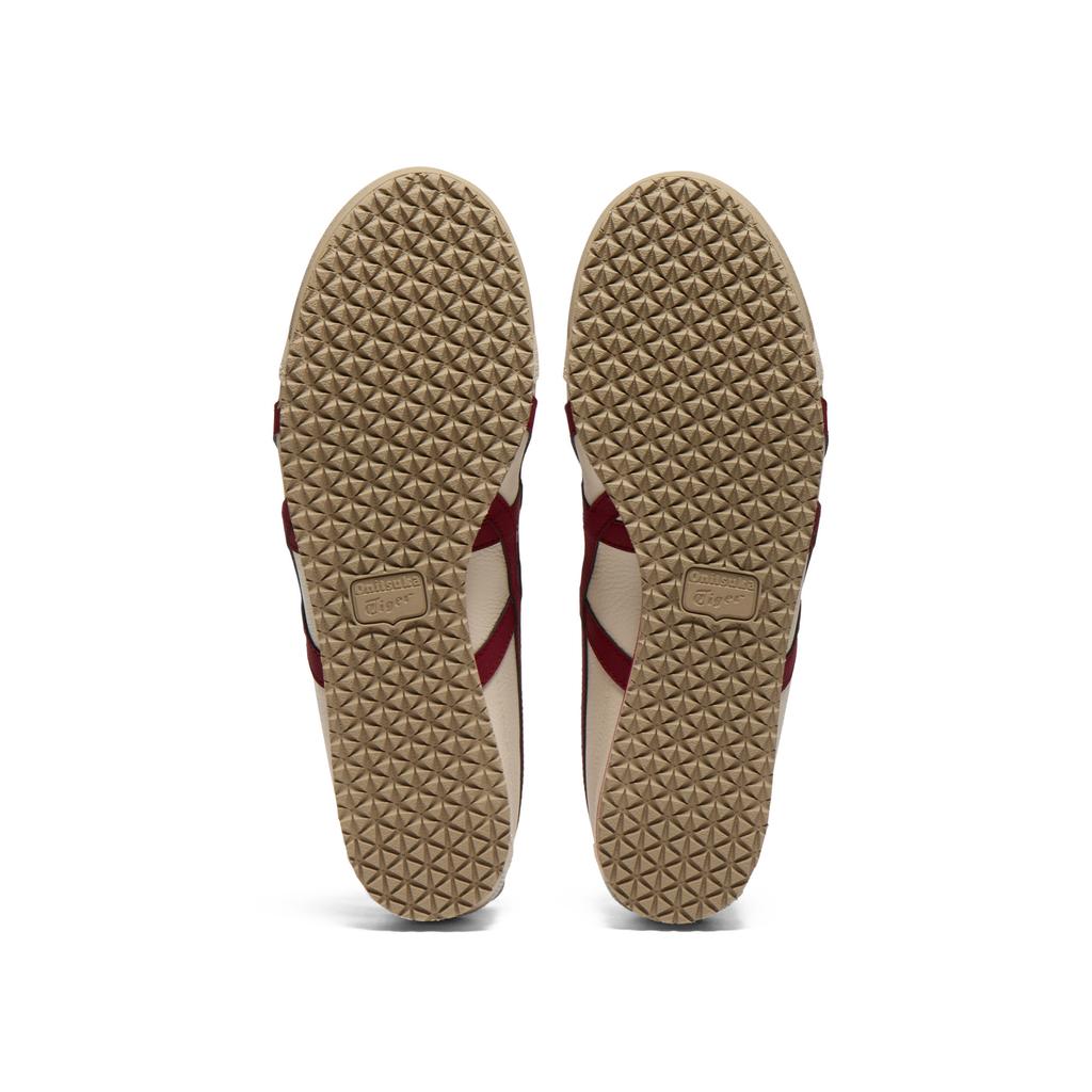 ONITSUKA TIGER Mexico 66 Виниловые Минималистичные Универсальные Для Ежедневных Поездок На Шнурках Стиль Жизни Повседневная Обувь Унисекс кроссовки Бежевый Красный 1183C577-201