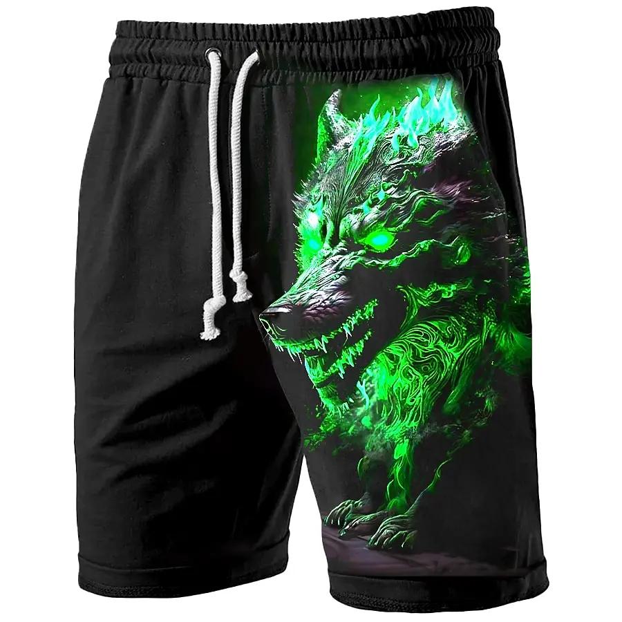 Wolf Boxing Shorts Pants 3D Print Fighting Training Unisex Men Women Quick Dry Fitness Gym Sport Workout Casual Streetwear