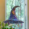 Halloween Witch Hat Hanging Decoration Stained Glass 2D Flat Acrylic