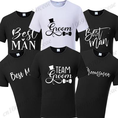 Унисекс Лучшая футболка унисекс Team Groom Squad GroomsUnisex Футболка Boyfriend Single Farewell Fashion Graphic Y2k Топы Bachelor Stag Party Tees