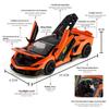 1:Спортивный автомобиль Lambo 4-дверный, литая модель из сплава, масштаб 1:32, с механизмом обратного хода, звуком и светом, модель автомобиля-базы, детская игрушка, украшения, подарок