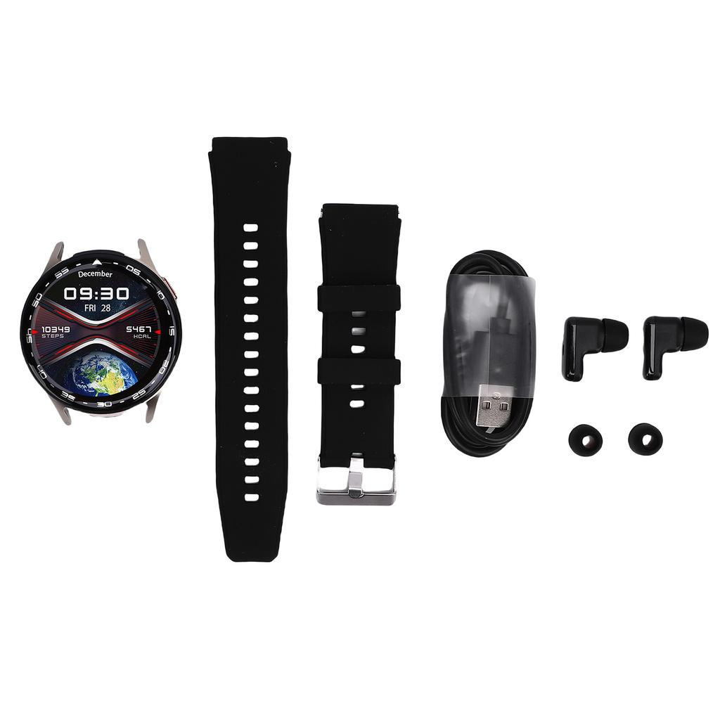 Смарт-часы 2 в 1 с наушниками с шумоподавлением на основе ИИ, Bluetooth-звонком, водонепроницаемостью IP67, спортивные фитнес-часы и наушники