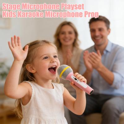 Игрушечный сценический микрофон Образовательный игрушечный микрофон для детей Реалистичный легкий пластиковый Ролевая игра Пение Ведение интервью Подарок для детей
