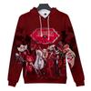 Hazbin Hotel Anime Hoodie Tie Dye Hoodie Streetwear Cartoon Printed Hooded Sweatshirt Men Women Cosplay Sports Pullovers