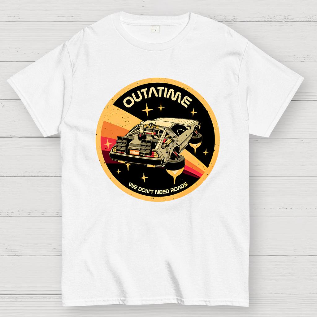 Vintage Outatime 100% Cotton Summer Casual Cool Loose T-Shirt
