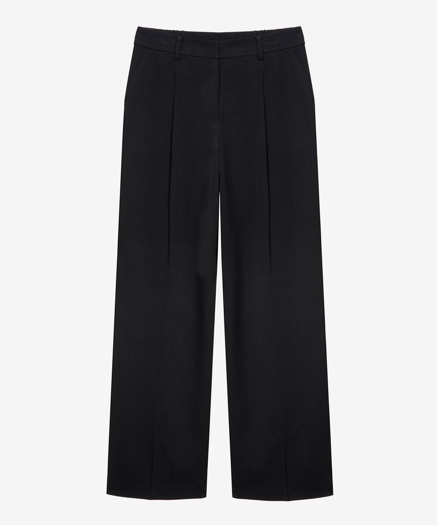 MIND BRIDGE WOMEN [W] Single-Pleat Wide Elastic Waist Slacks - 3 Colors