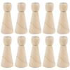 Tapered Wooden Candle Holders - 10 Pcs - 14.5 X 6.5 Cm - Beige - Indoor - Contemporary Design