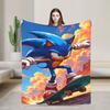 Sonices the H-Hedgehogs Blanket  Soft Funny Plush Throw Blanket For Kids Adult Couch Chair Flannel Bedspread Bed Cover