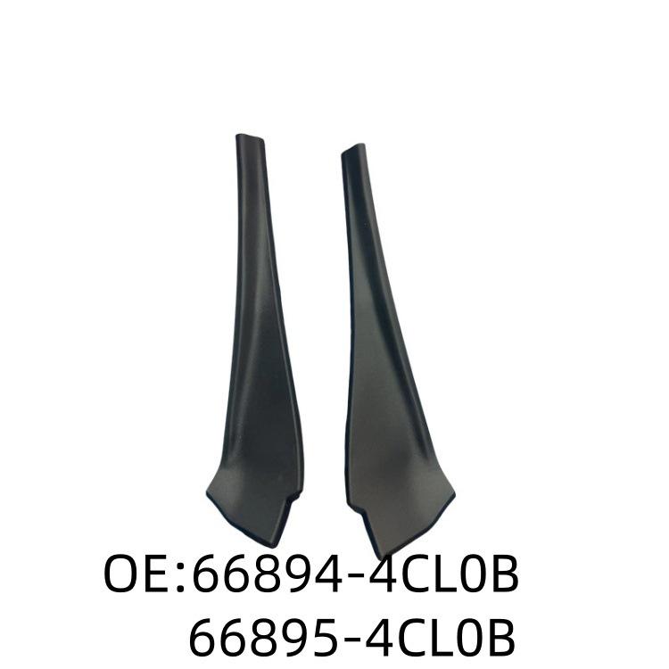 Compatible with Nissan X-Trail 2014-2020: Includes windshield wiper diffuser trim, lower windshield trim, and corner protector 66894-4CL0B.